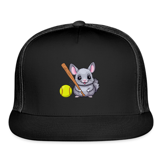 CW Mascot Mesh Snapback Hat - black/black