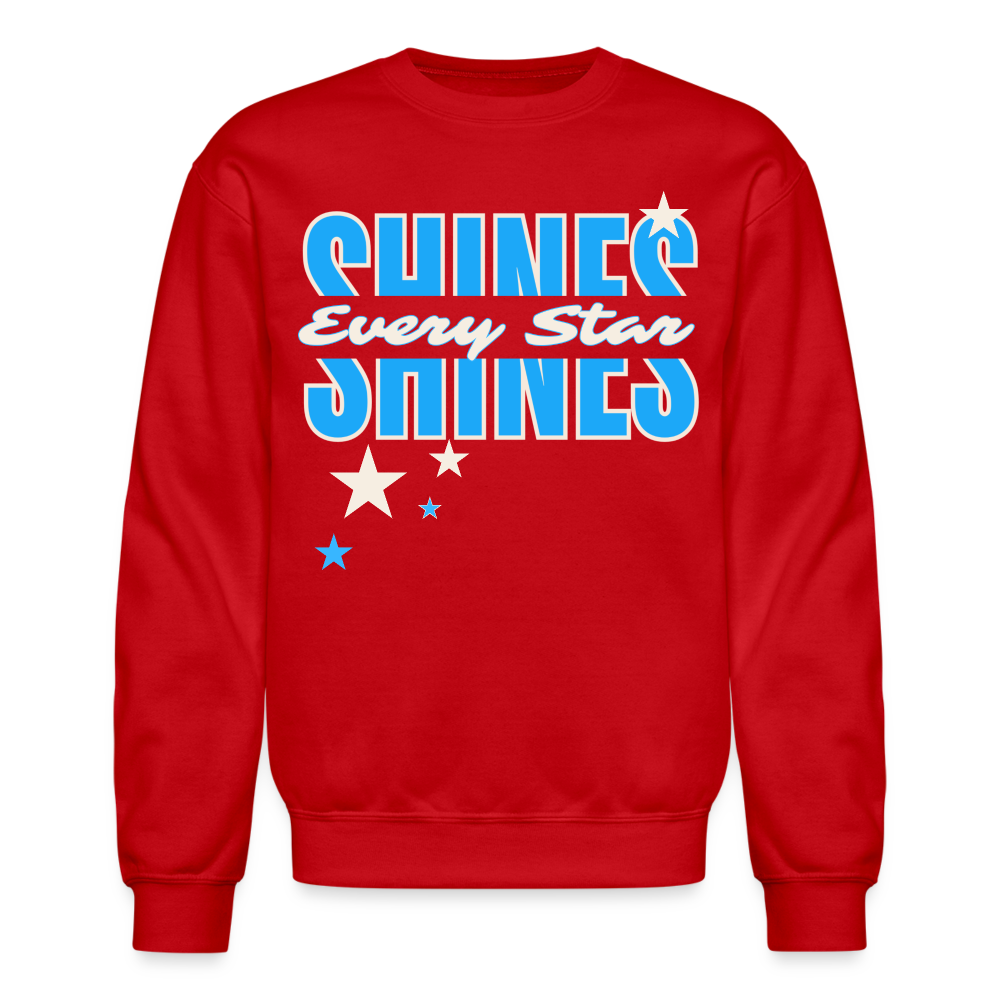 SHINE - EVERY STAR Crewneck Sweatshirt - red