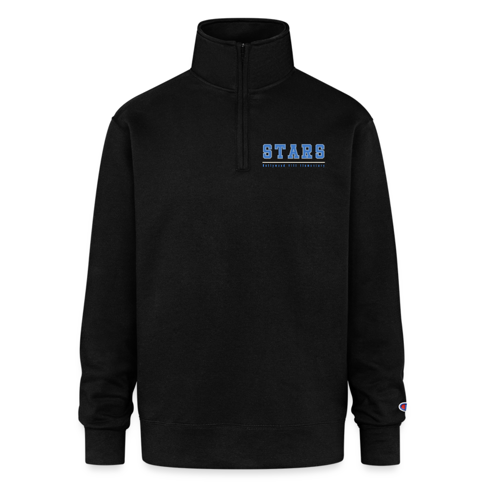STARS UNDERLINED Half Zip Pullover - black