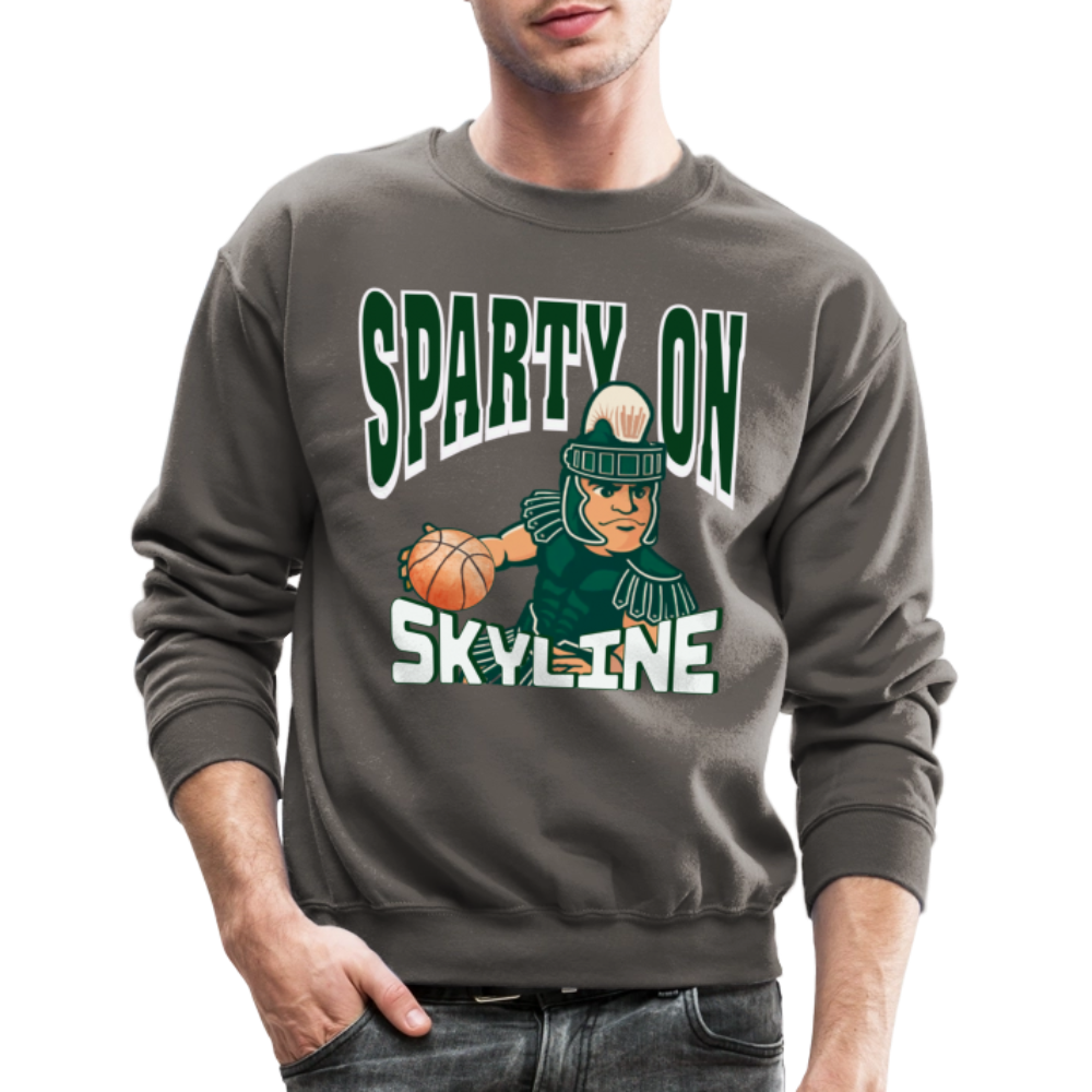SPARTY ON BBALL Crewneck - asphalt gray
