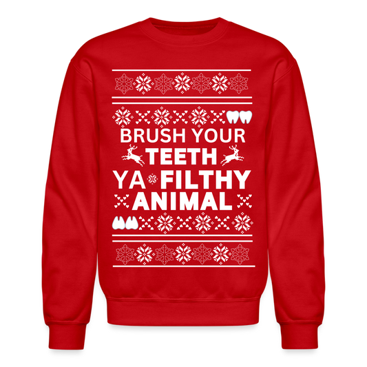 Ya Filthy Animal Unisex Crew - Dentist Addition - red