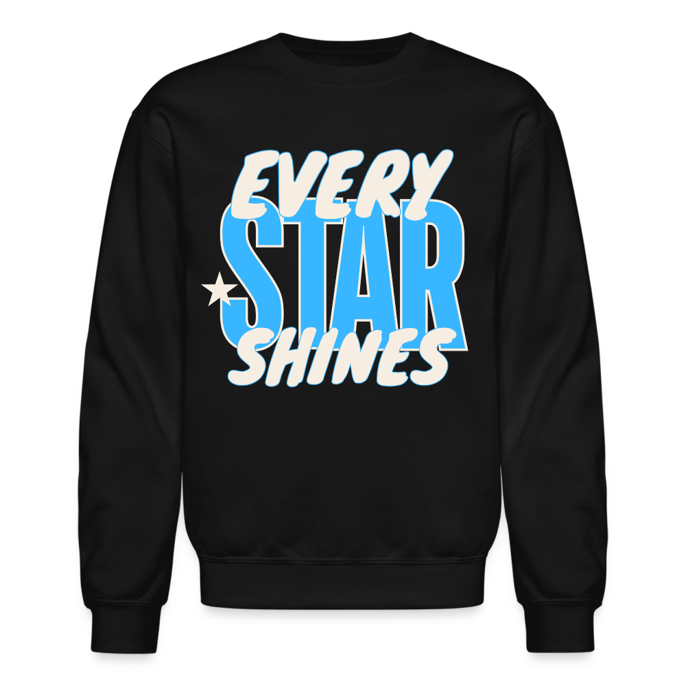 LIGHT BLUE EVERY STAR SHINES Crew - black