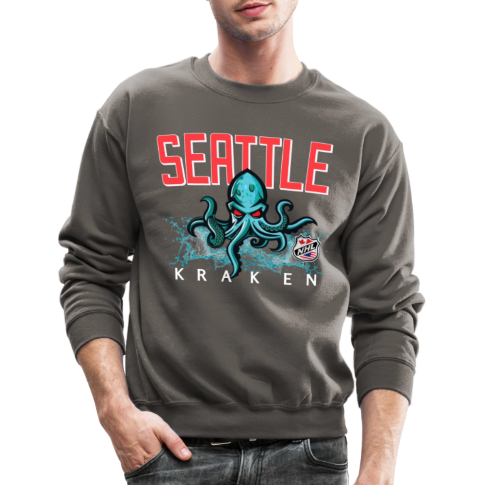 Kraken RED Crewneck - asphalt gray