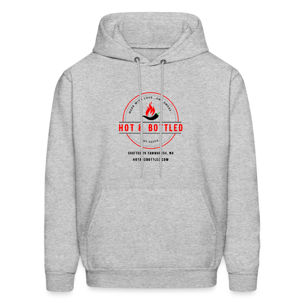 Hot & Bottled | Hoodie | Red / Black - heather gray