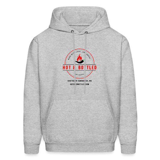 Hot & Bottled | Hoodie | Red / Black - heather gray
