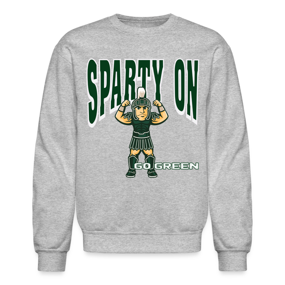 GO GREEN MUSCLE MAN Crewneck Sweatshirt - heather gray