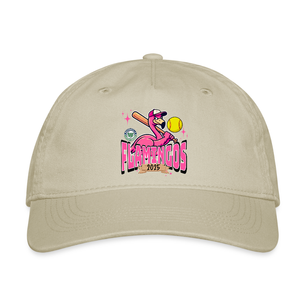 FLAMINGOS Logo Organic  Cap - khaki
