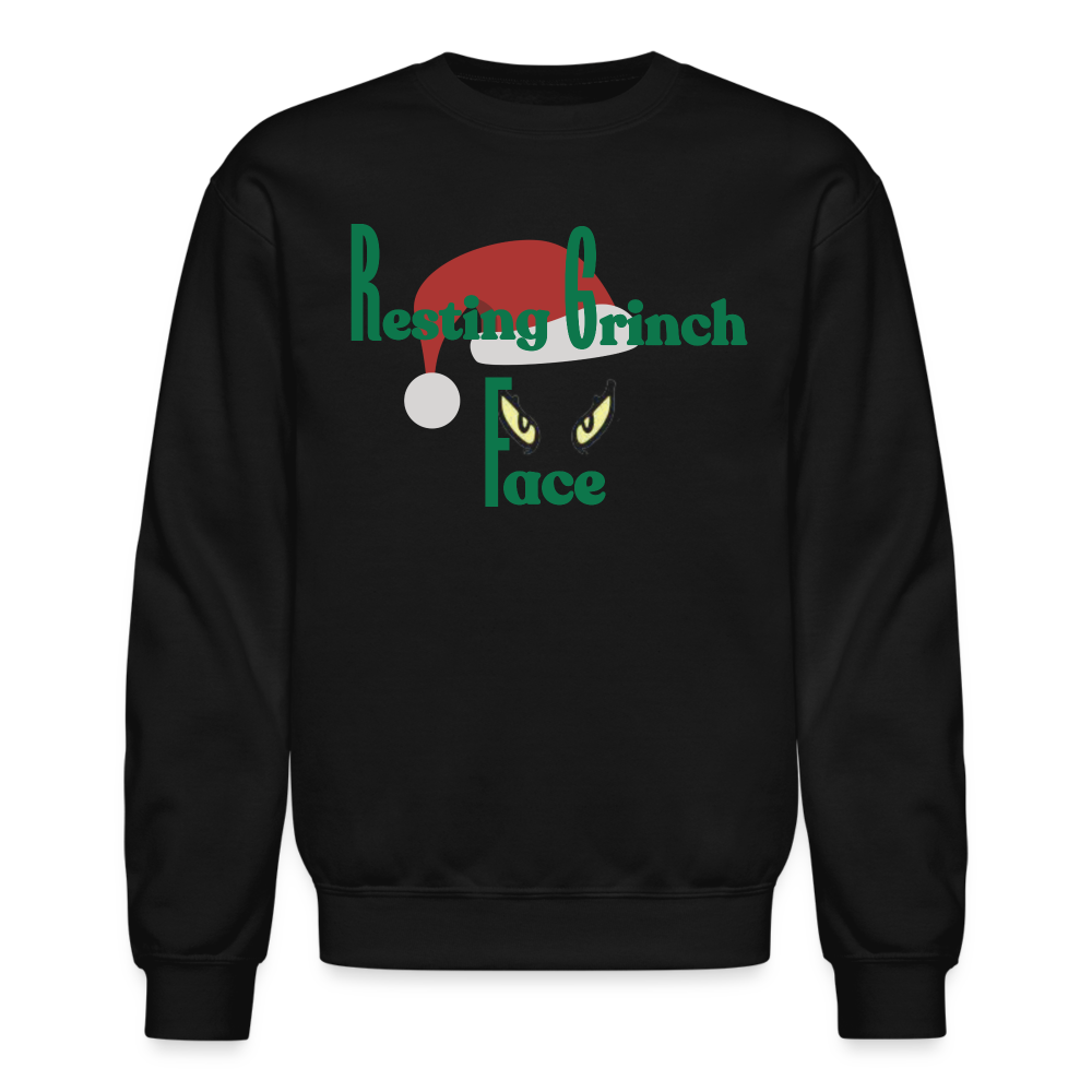 Resting Grinch Face Crew - black