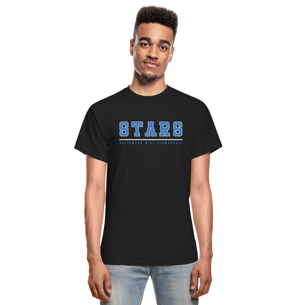 STARS UNDERLINED Adult T-Shirt - black