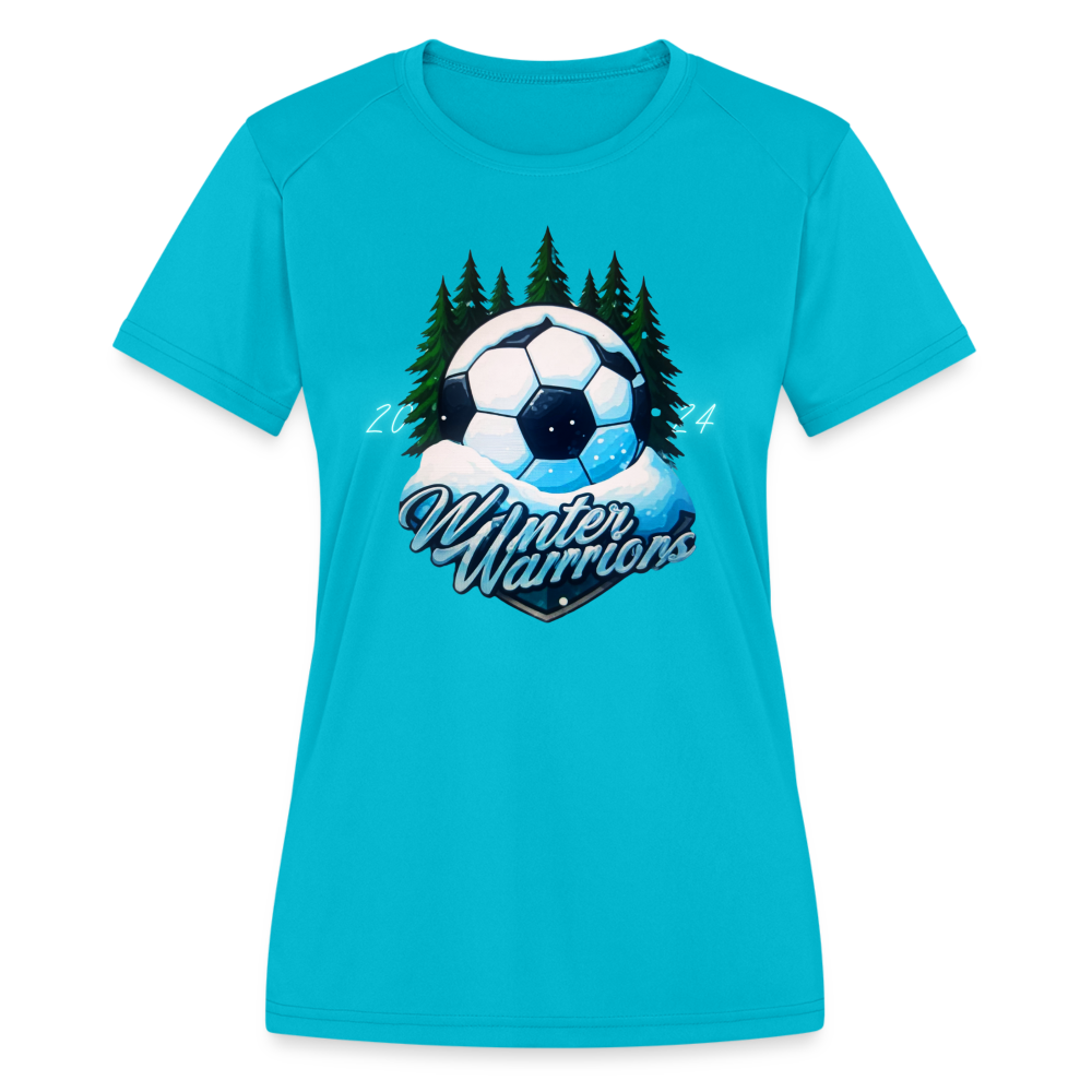 Winter Warrior's Moisture Wicking Performance T-Shirt - turquoise