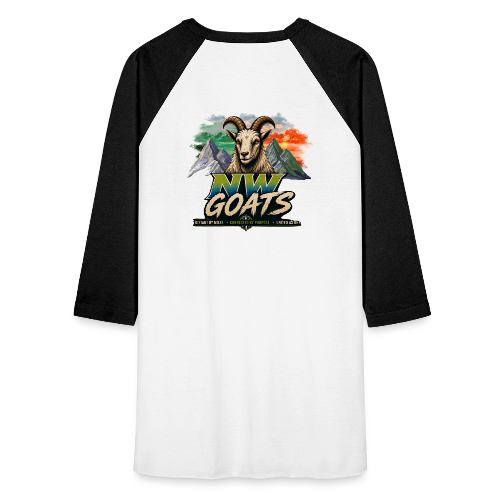 NW Goats Mountain | Baseball T-Shirt - white/black