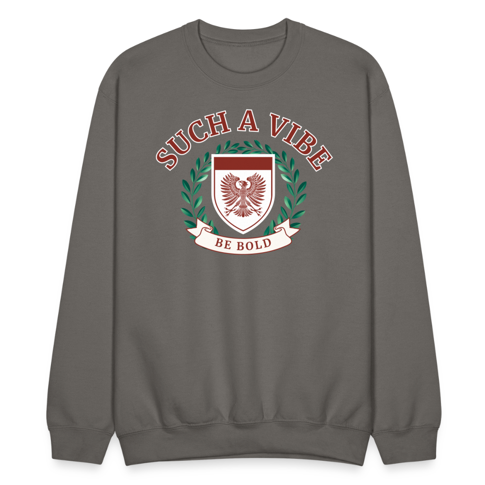 COZY AND VIBING CREWNECK - asphalt gray