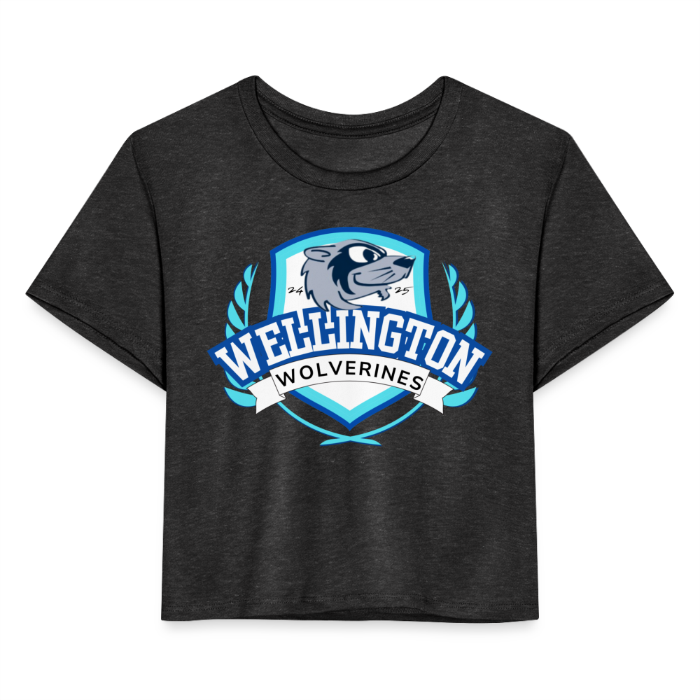 Wellington Cropped T-Shirt - deep heather