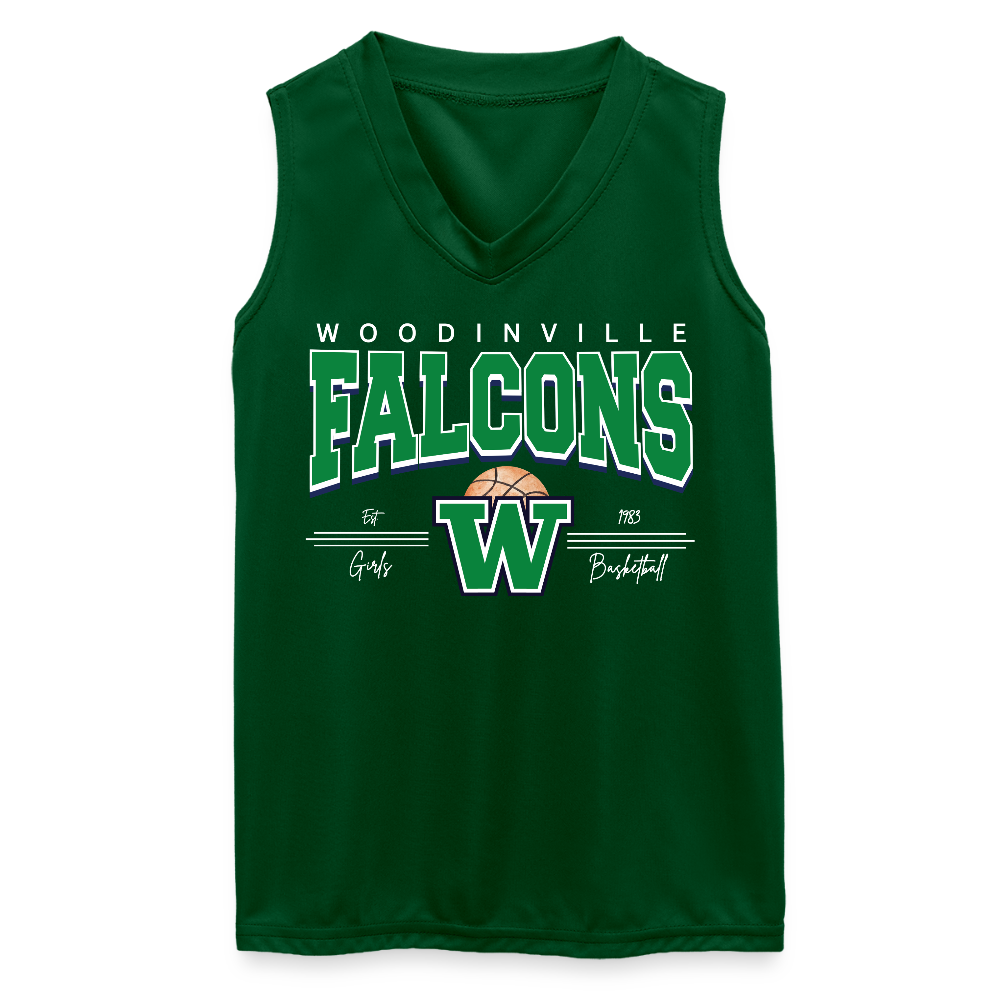 FALCONS #3 Girls Sleeveless Wicking Attain Jersey - dark green