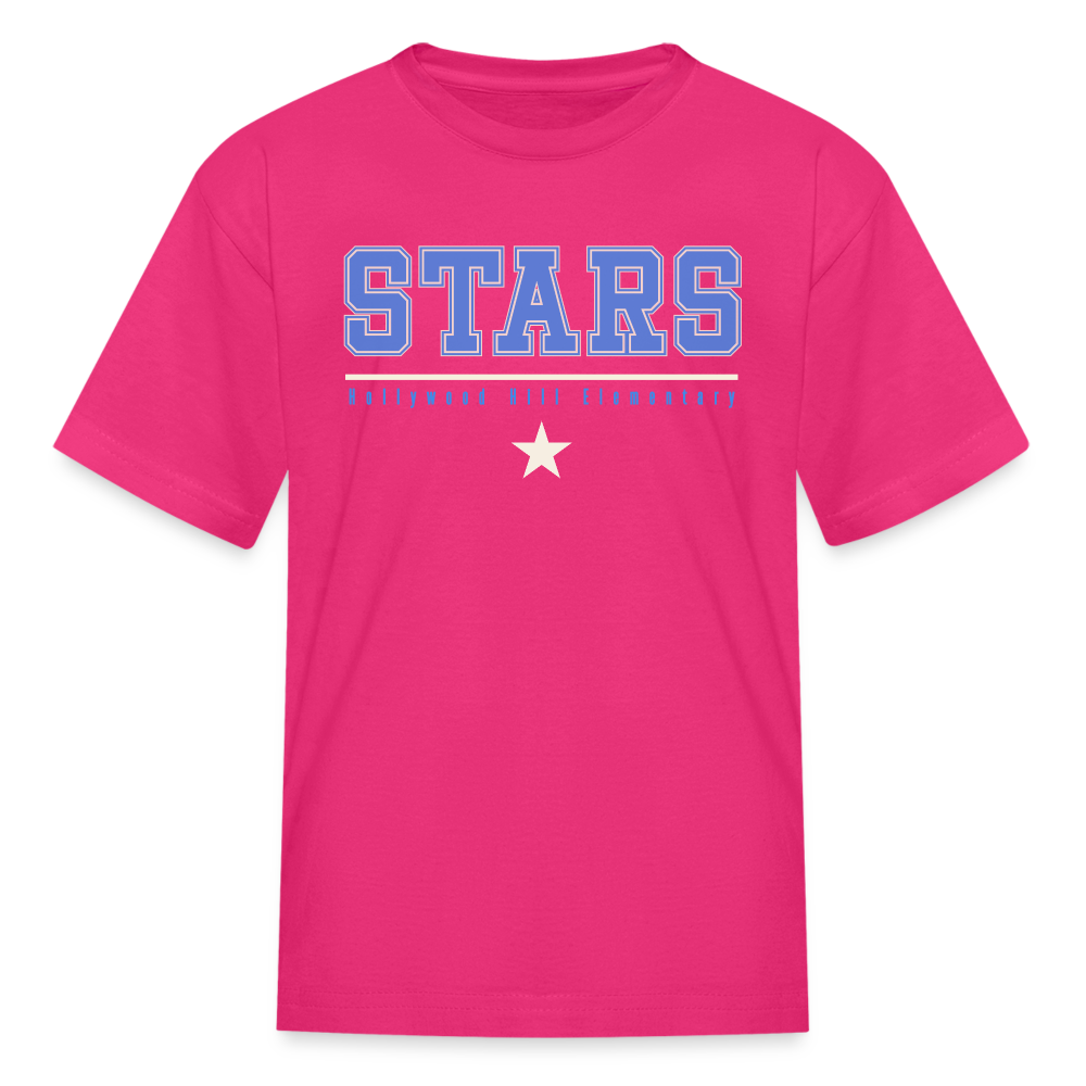 STARS UNDERLINED WITH STAR Kids Tagless T-Shirt - fuchsia