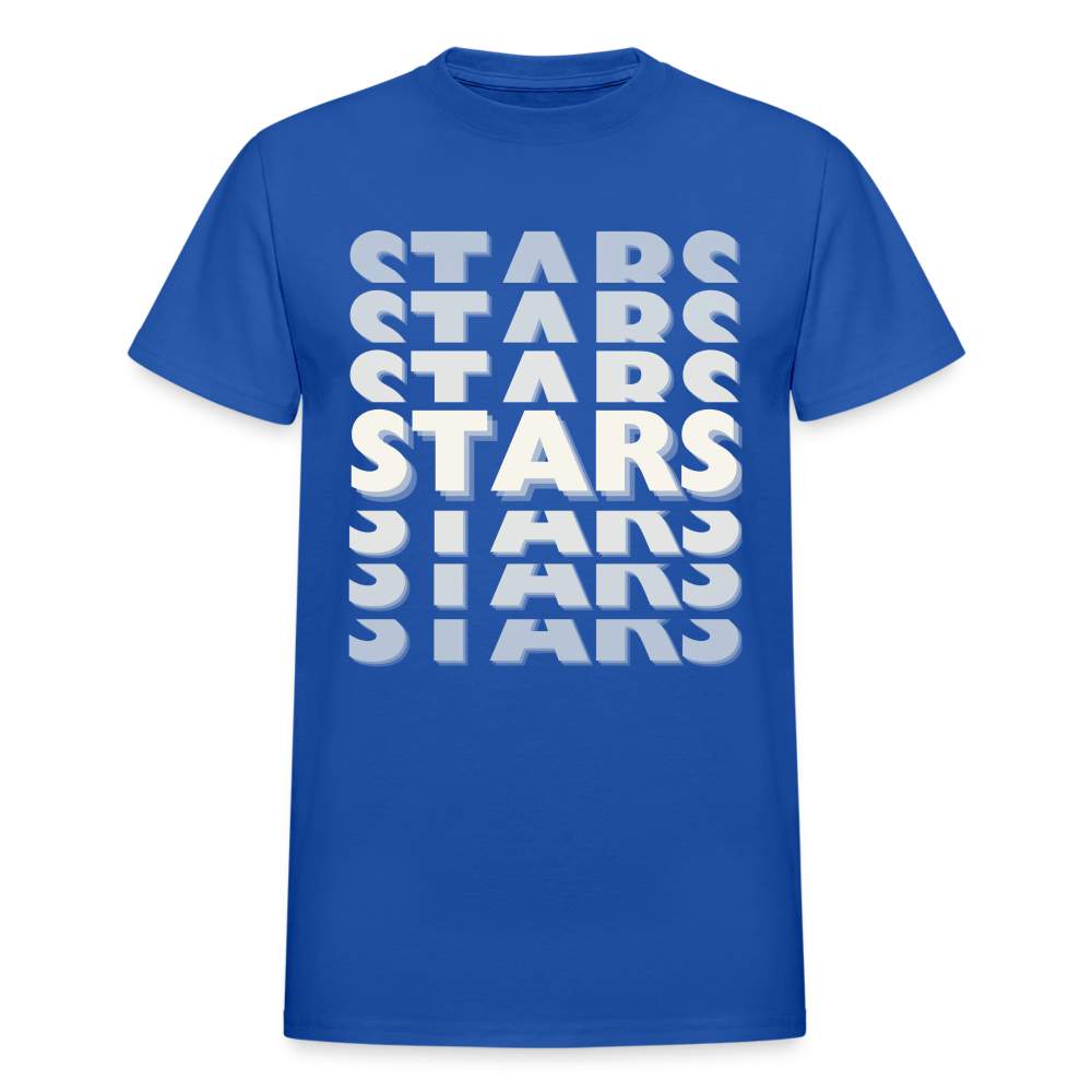 SOLID STARS ON REPEAT Adult T-Shirt - royal blue