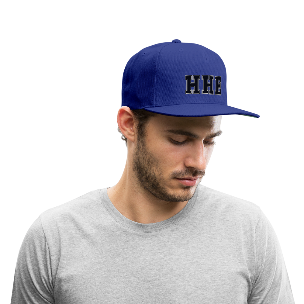 BLACK HHE Snapback Baseball Cap - royal blue