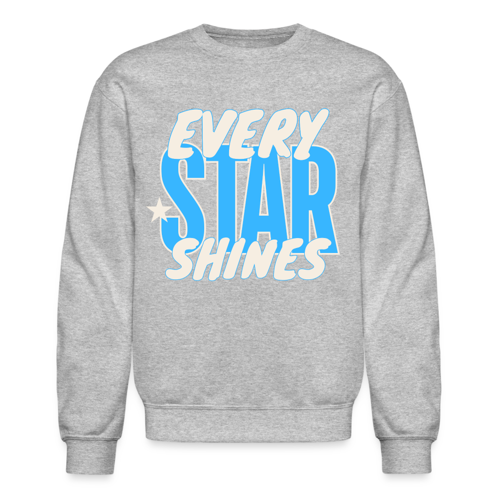 LIGHT BLUE EVERY STAR SHINES Crew - heather gray