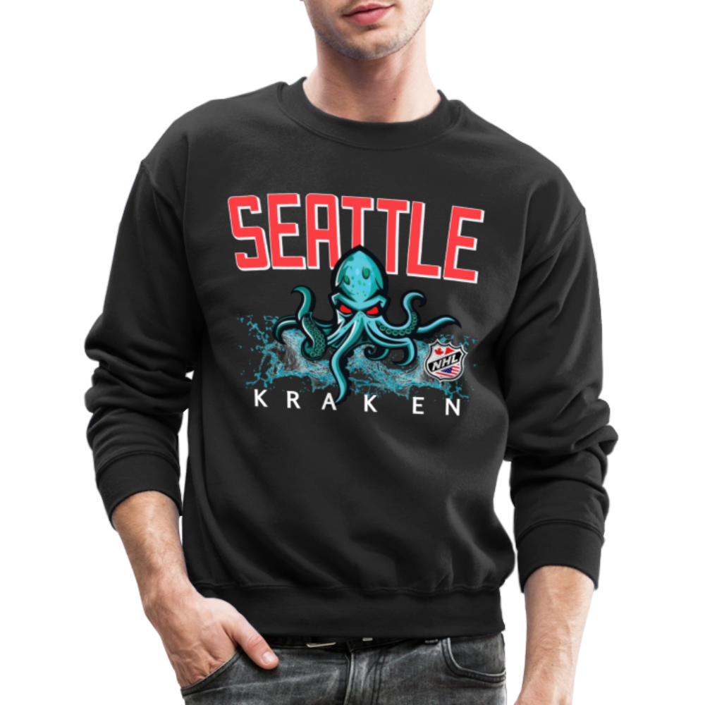 Kraken RED Crewneck - black