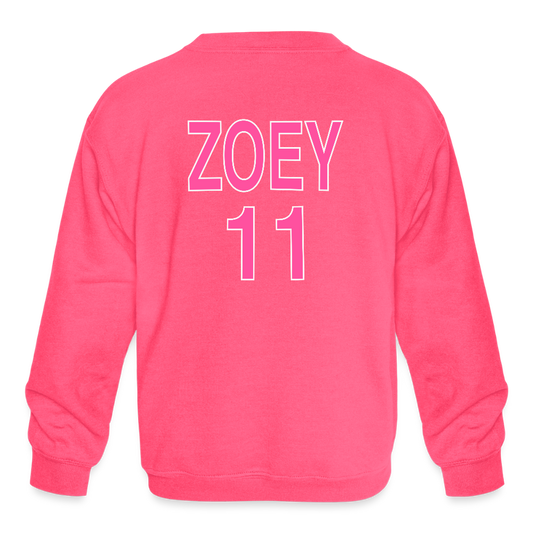 FLAMINGOS | ZOEY Youth Crewneck - neon pink