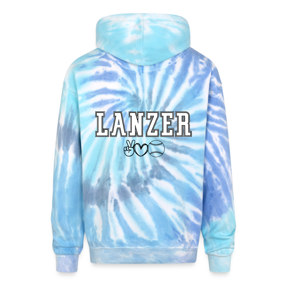 Thunder Dragons LANZER Tie Dye Hoodie - blue lagoon