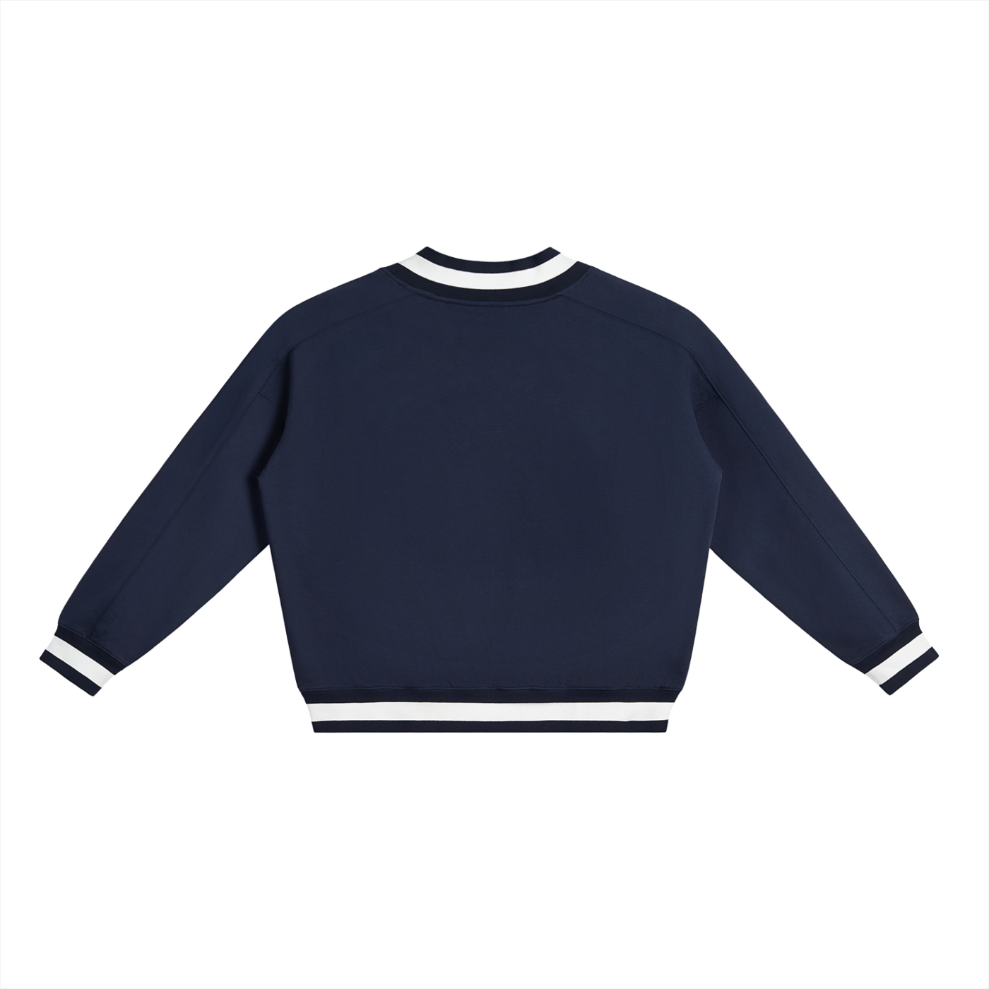 FALCONS TIMELESS V-Neck Contrast Collar Boxy Sweatshirt
