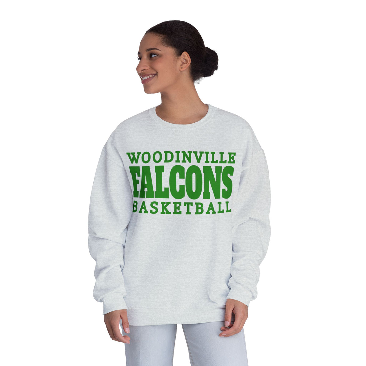 Woodinville Basketball Grey | Unisex Crewneck Sweatshirt