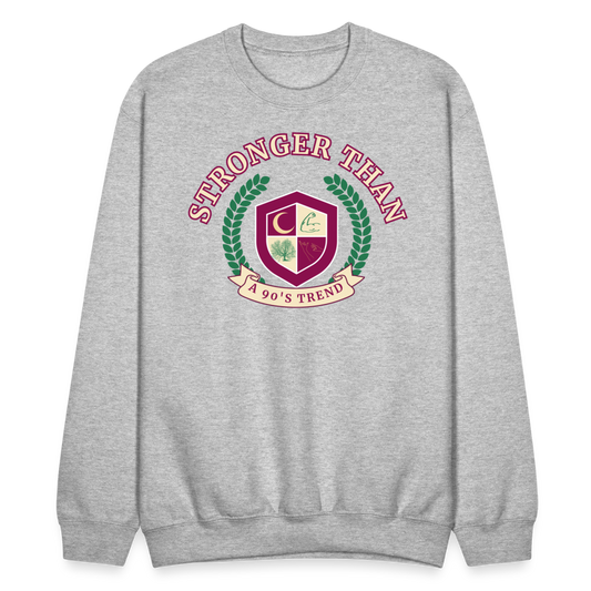 COZY AND STRONGER THAN CREWNECK - heather gray