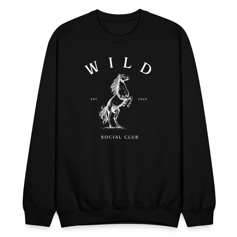 COZY AND WILD WHITE CREWNECK - black