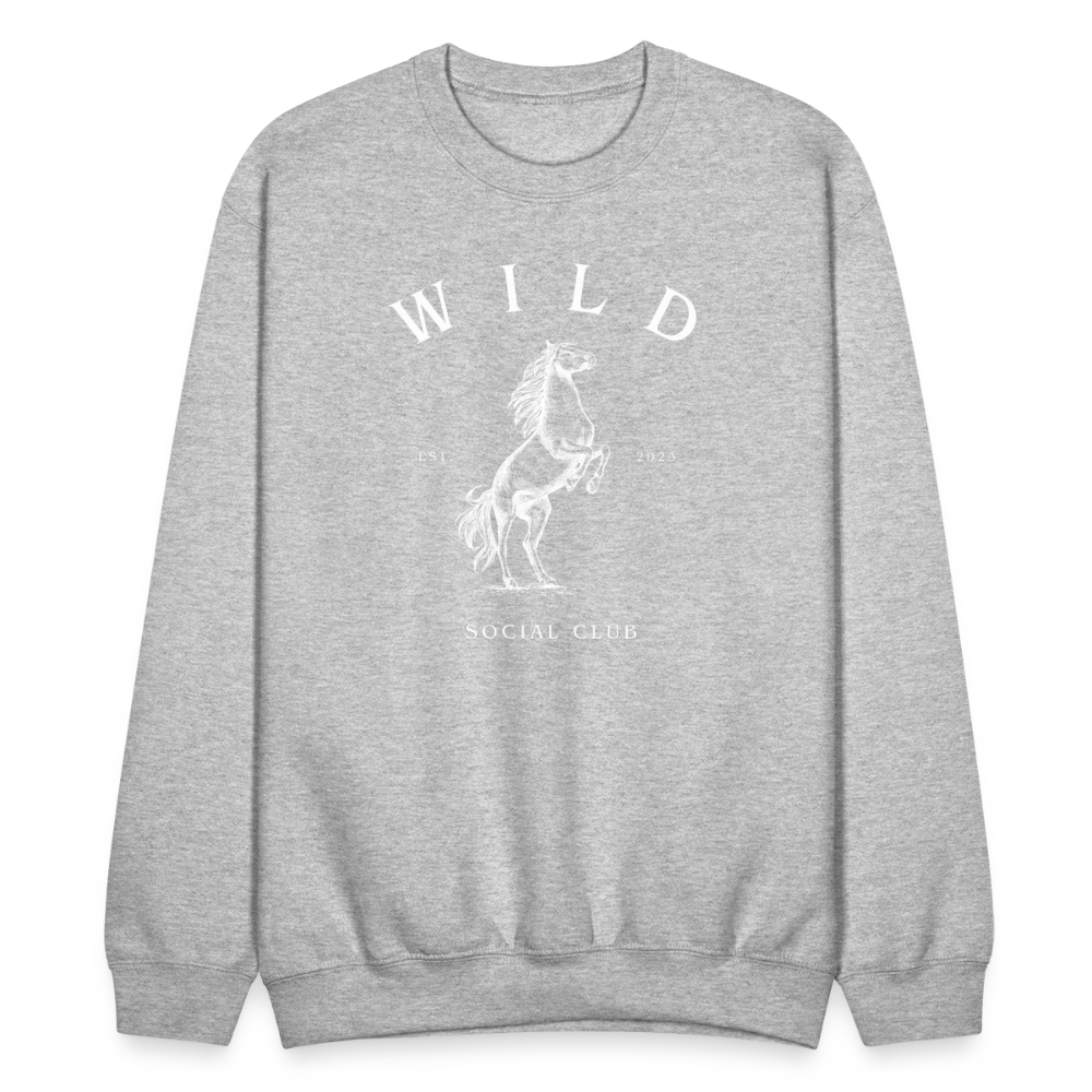 COZY AND WILD WHITE CREWNECK - heather gray