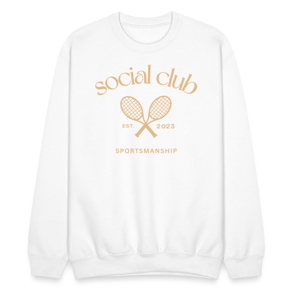 COZY AND A GOOD SPORT CREWNECK - white