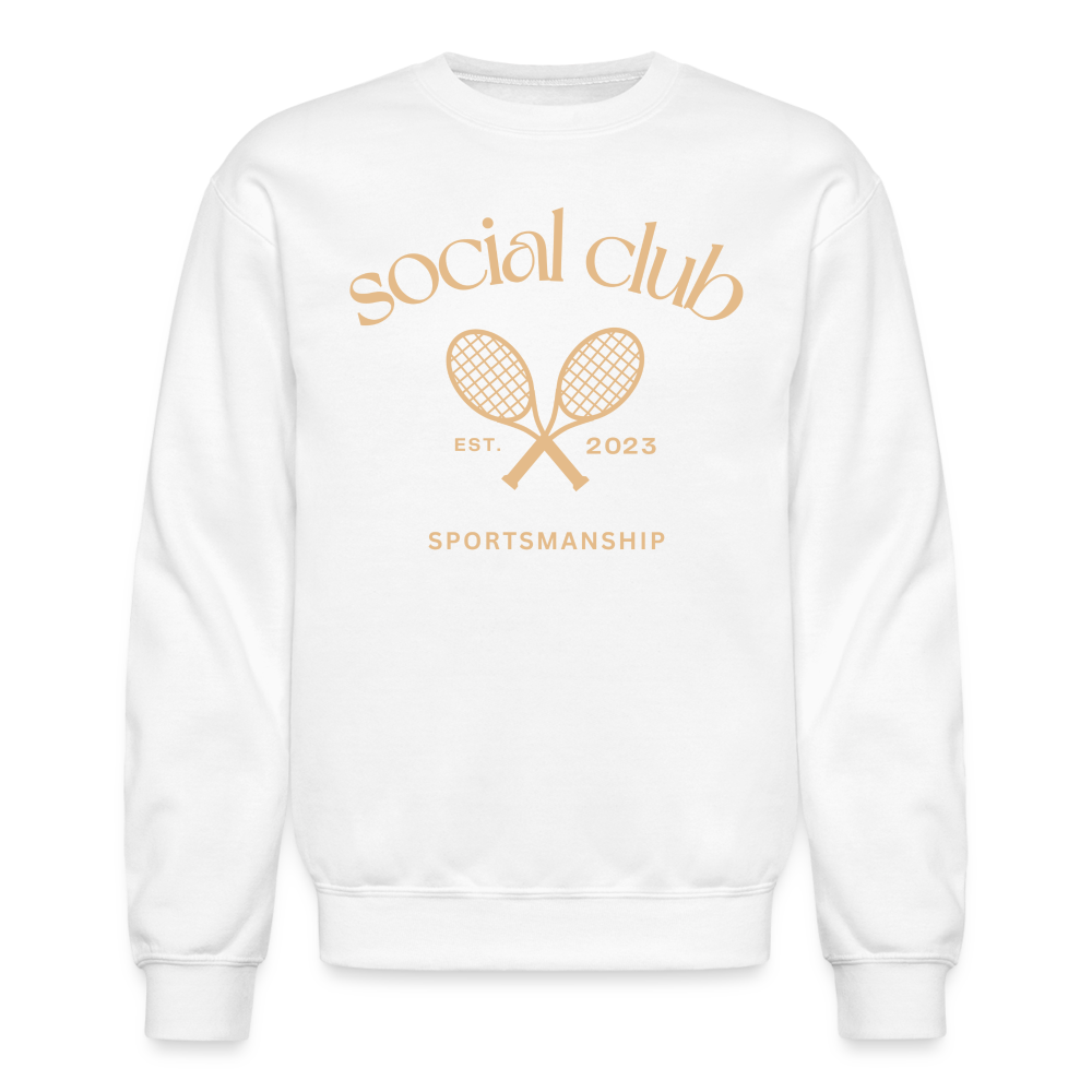 COZY AND A GOOD SPORT CREWNECK - white