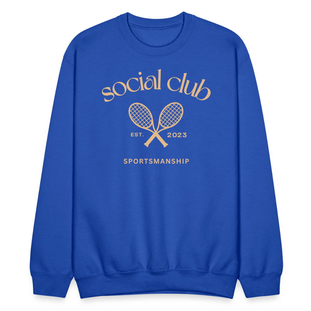 COZY AND A GOOD SPORT CREWNECK - royal blue