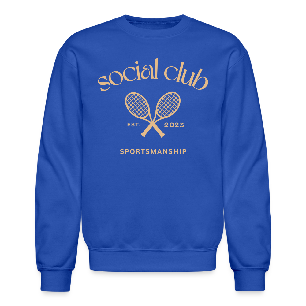 COZY AND A GOOD SPORT CREWNECK - royal blue