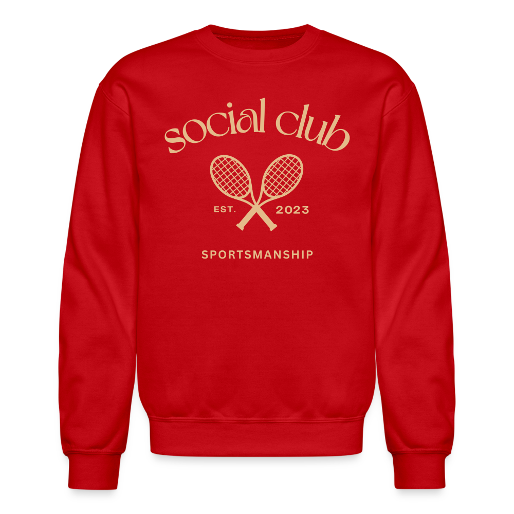 COZY AND A GOOD SPORT CREWNECK - red