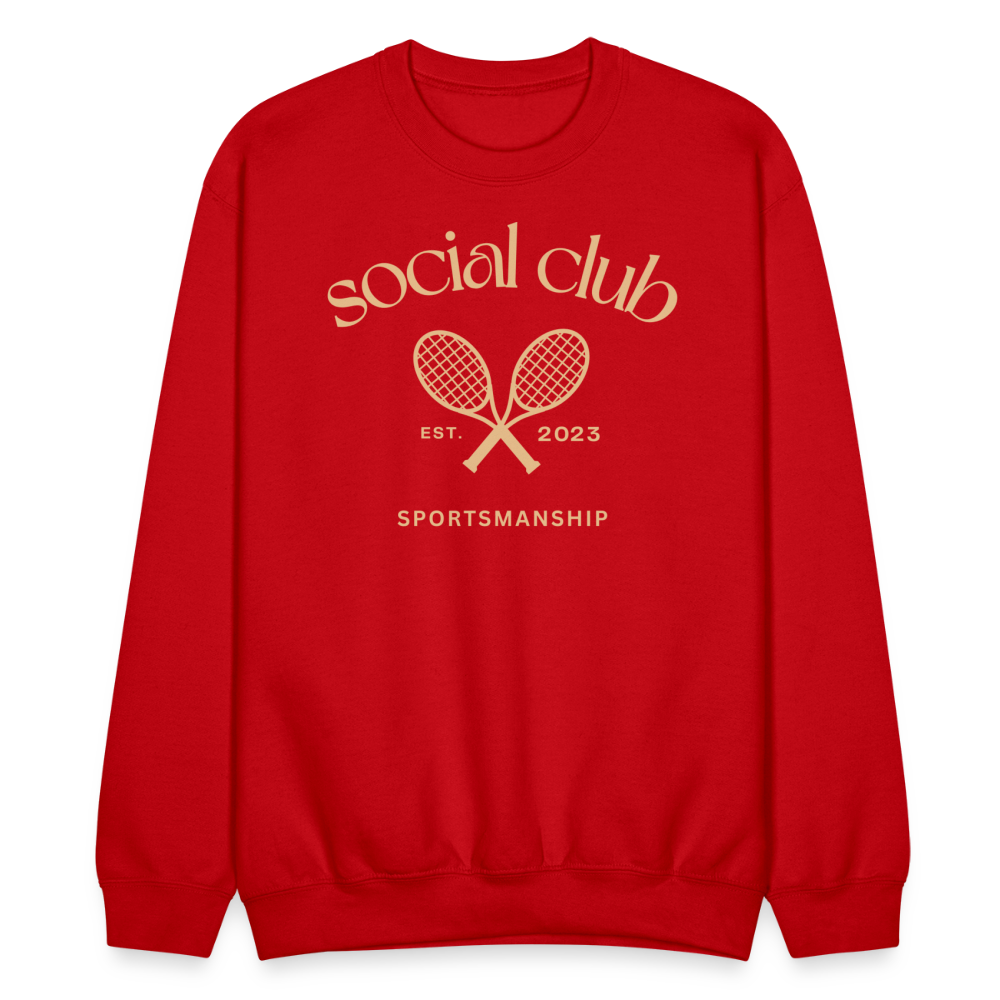 COZY AND A GOOD SPORT CREWNECK - red