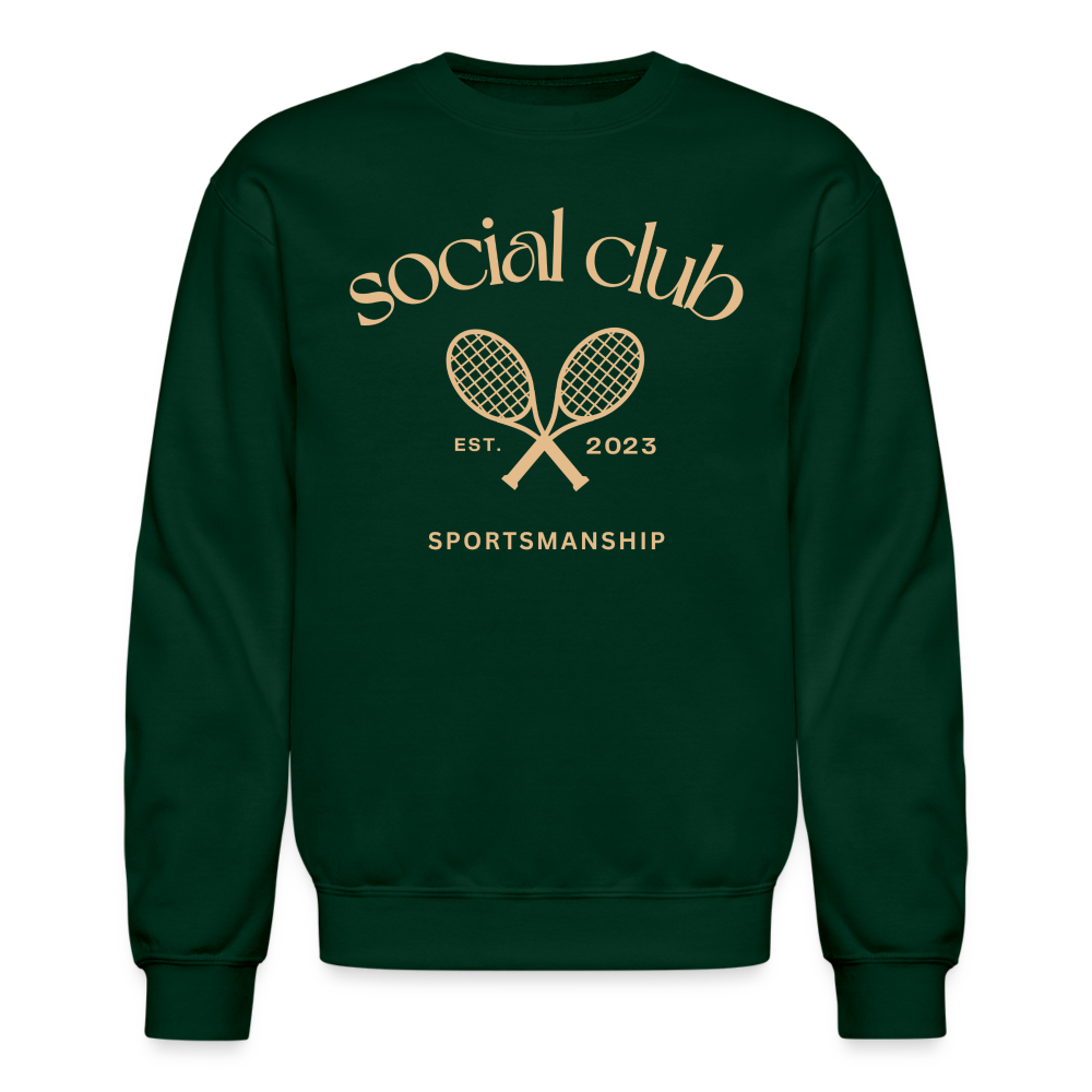 COZY AND A GOOD SPORT CREWNECK - forest green