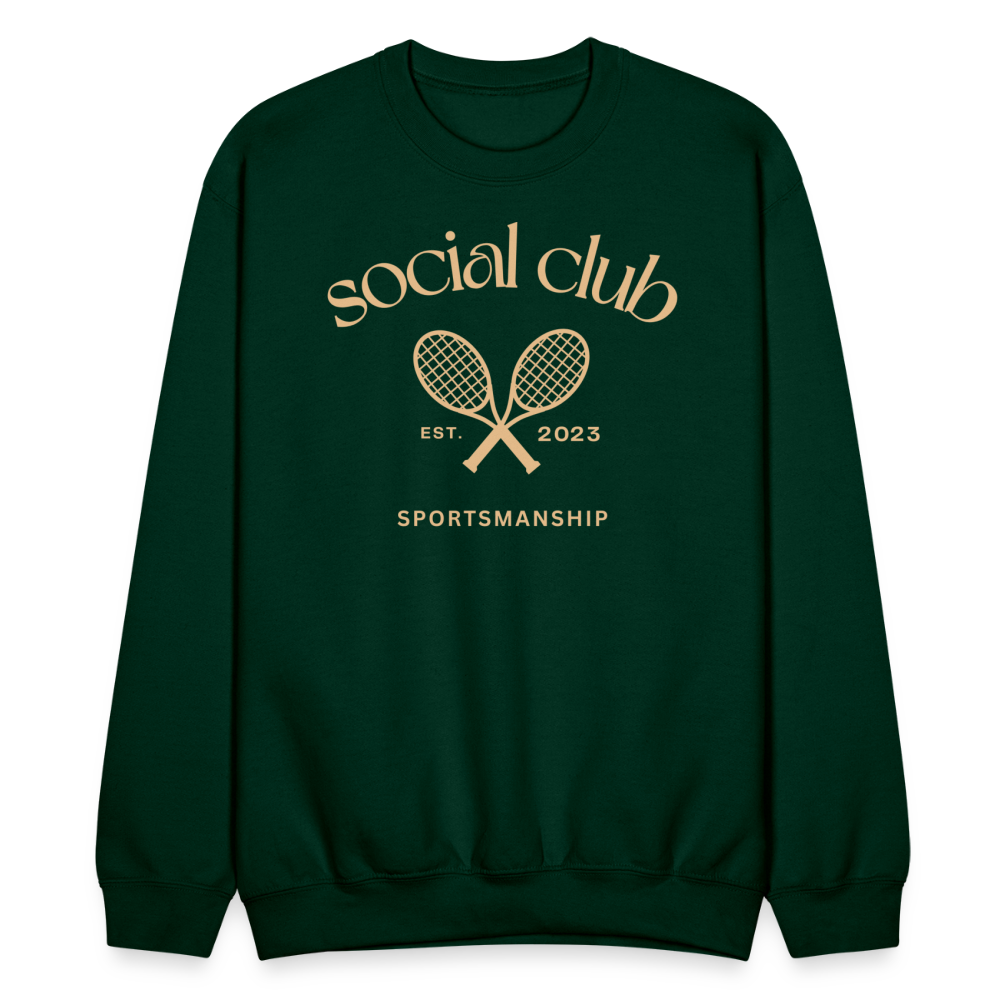 COZY AND A GOOD SPORT CREWNECK - forest green
