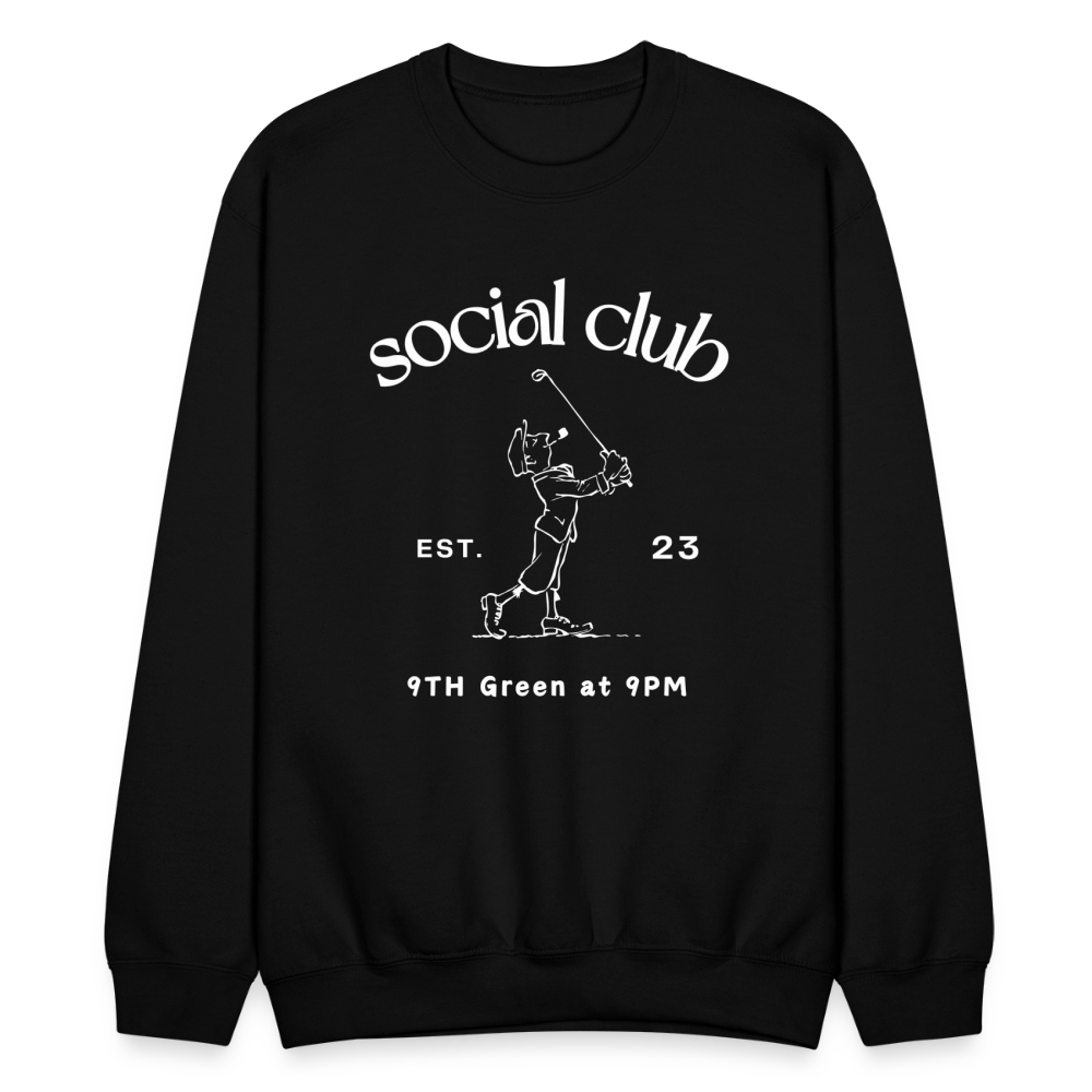 COZY ON THE TEE SOCIAL CLUB CREWNECK - black