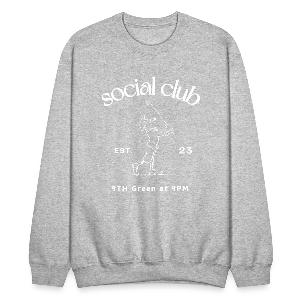 COZY ON THE TEE SOCIAL CLUB CREWNECK - heather gray