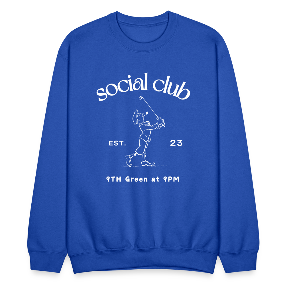 COZY ON THE TEE SOCIAL CLUB CREWNECK - royal blue