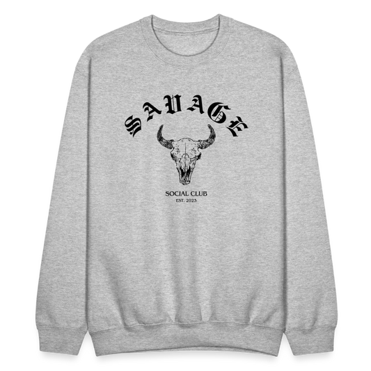 COZY AND SAVAGE CREWNECK - heather gray