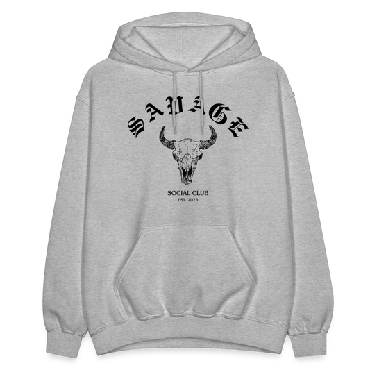 Cozy and Savage Hoodie - heather gray