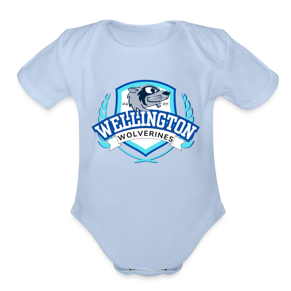 Wellington Organic Baby Onsie - sky