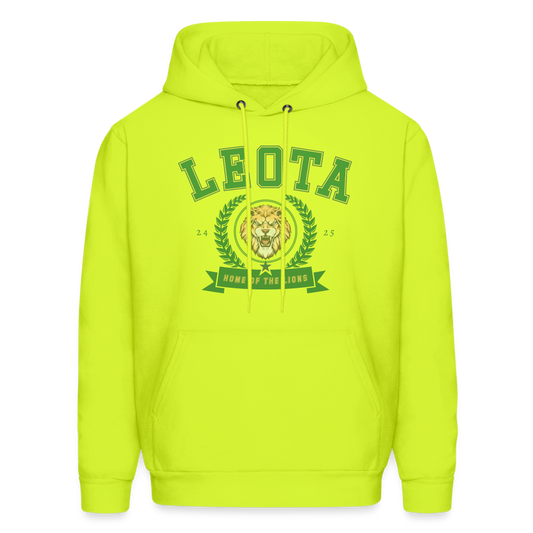 Yellows Home of the lions Hoodie - safety green