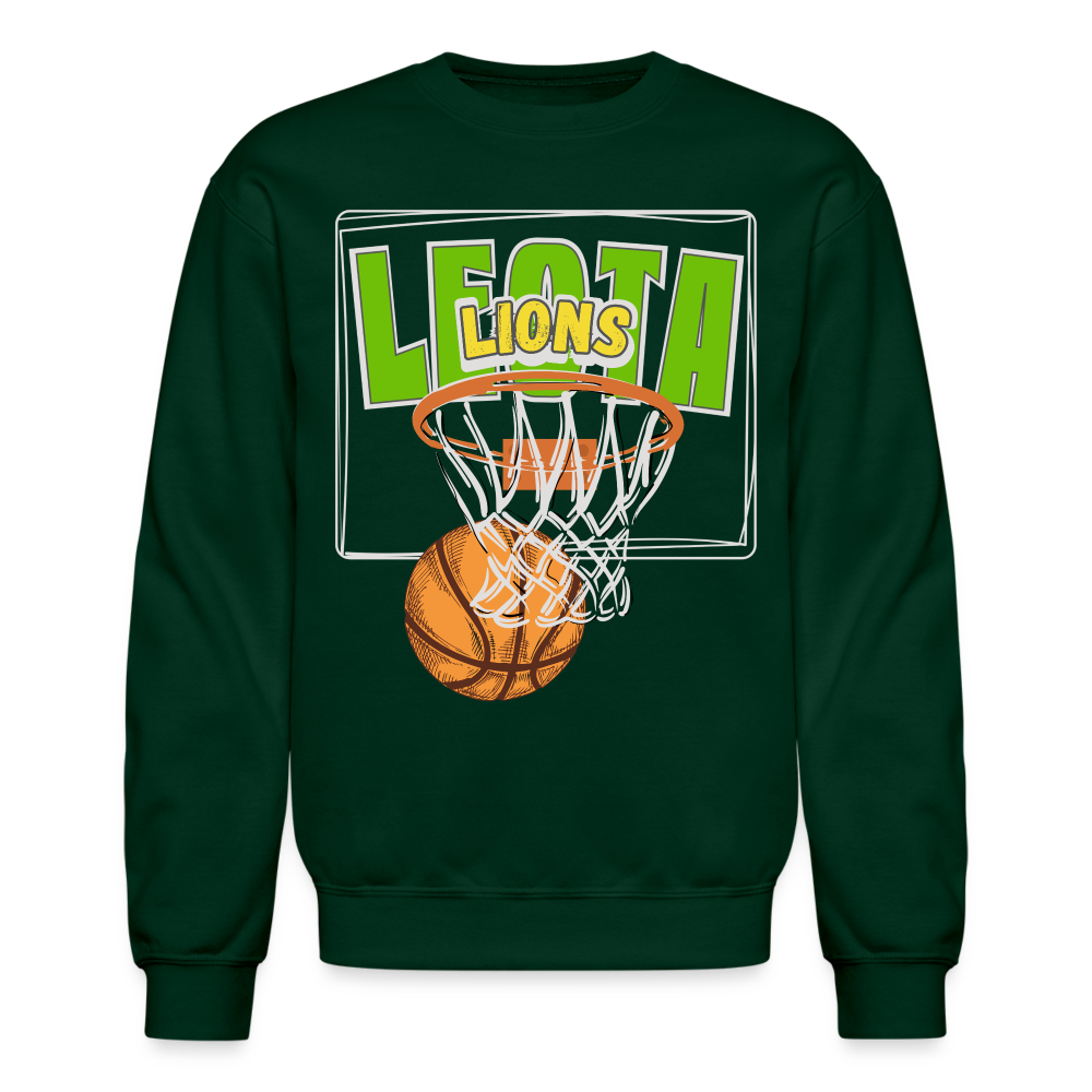 LL THROWBACK CREW - forest green