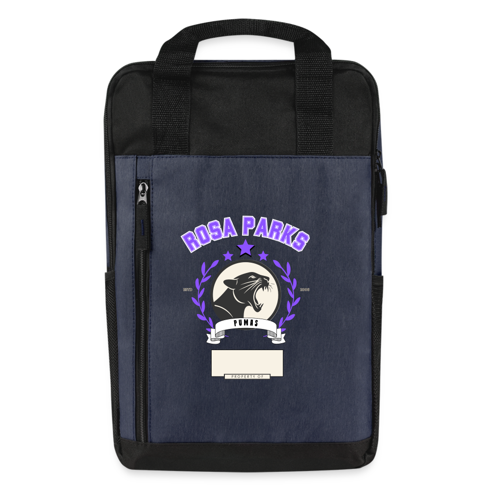 RP Laptop Backpack - heather navy/black