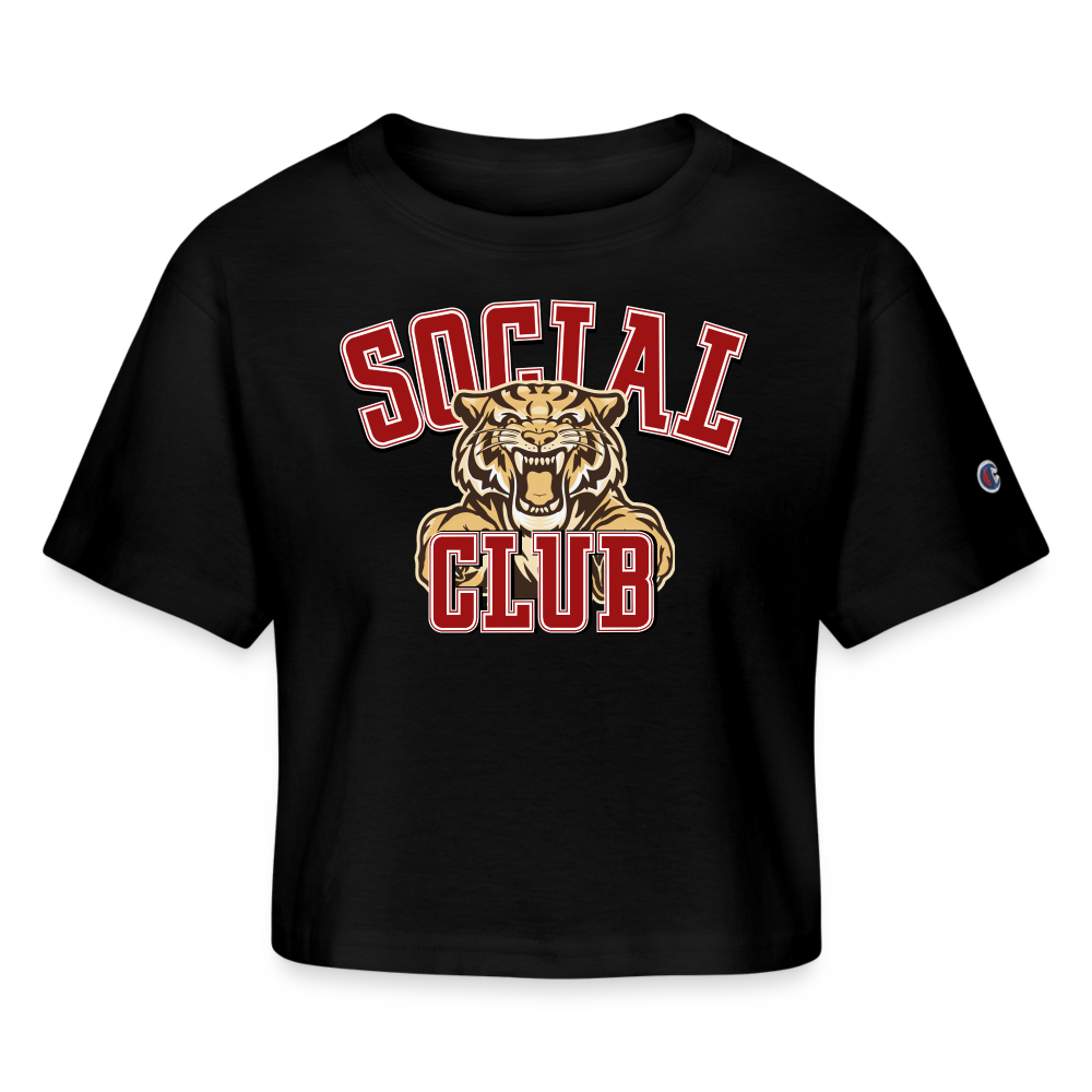 SOCIAL CLUB TIGER  Cropped T-Shirt - black