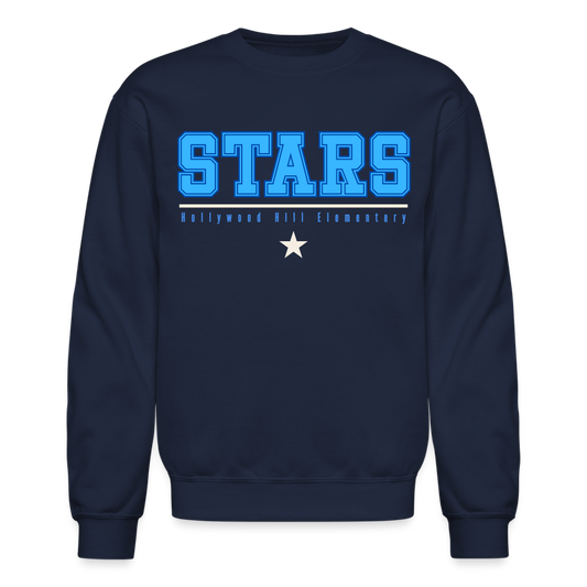 BLUE / BLUE STAR UNDERLINED Adult Crew - navy