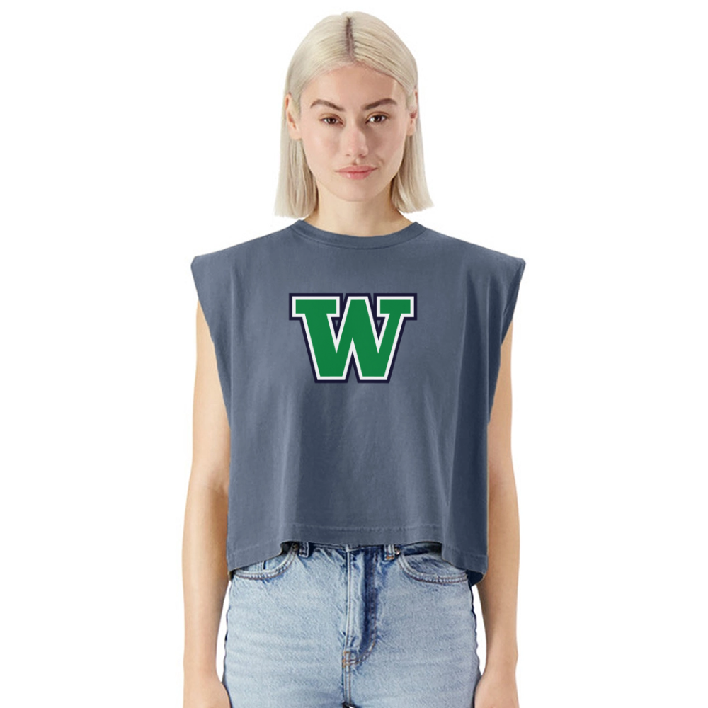 W for Woodinville |  Women´s Muscle Tank Top - faded navy